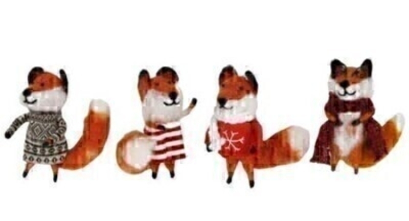 <p>Set of four dressed Foxes in fesstive jumpers wool decorations by Gisela Graham. This fesive fox ornaments by Gisela Graham will delight for years to come. It will compliment any home and will bring Christmas cheer to children at Christmas time year after year. Remember Booker Flowers and Gifts for Gisela Graham Christmas Decorations.</p>